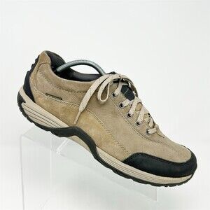 Clarks Wave Pioneer Mens Waterproof Lace-Up Walking Shoes Tan/Black Size 11